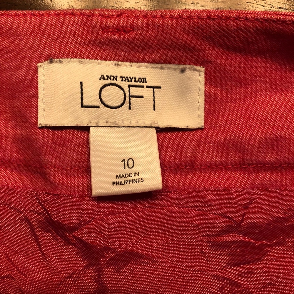 Pink Ann Taylor LOFT suit skirt size 10 - Picture 4 of 4